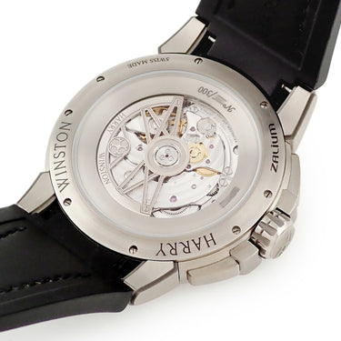 腕時計 ハリーウィンストン Harry Winston プロジェクト Z15 OCEASR42ZZ001 自動巻き メンズ ブルー シルバー レトログラード 限定
