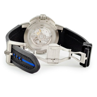 腕時計 ハリーウィンストン Harry Winston プロジェクト Z15 OCEASR42ZZ001 自動巻き メンズ ブルー シルバー レトログラード 限定