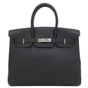 エルメス HERMES バーキン35 ブラック トゴ ハンドバッグ シルバー金具 黒