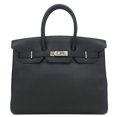 エルメス HERMES バーキン35 ブラック トゴ ハンドバッグ シルバー金具 黒