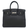 エルメス HERMES バーキン35 ブラック トゴ ハンドバッグ シルバー金具 黒
