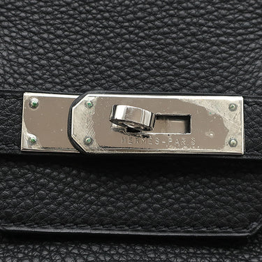 エルメス HERMES バーキン35 ブラック トゴ ハンドバッグ シルバー金具 黒