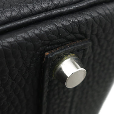 エルメス HERMES バーキン35 ブラック トゴ ハンドバッグ シルバー金具 黒