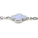 ヴァンクリーフアーペル Van Cleef & Arpels ヴィンテージ アルハンブラ 10モチーフ VCARD34800 ブルー×イエローゴールド K18YG カルセドニー ネックレス 青 18K 750YG カルセドニー