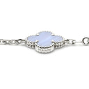 ヴァンクリーフアーペル Van Cleef & Arpels ヴィンテージ アルハンブラ 10モチーフ VCARD34800 ブルー×イエローゴールド K18YG カルセドニー ネックレス 青 18K 750YG カルセドニー