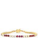 ティファニー Tiffany & Co ビクトリア レッド×イエローゴールド K18YG ブレスレット ルビー ダイア 750 18K YG
