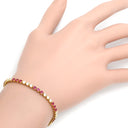 ティファニー Tiffany & Co ビクトリア レッド×イエローゴールド K18YG ブレスレット ルビー ダイア 750 18K YG