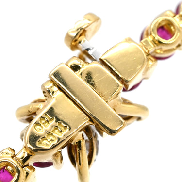 ティファニー Tiffany & Co ビクトリア レッド×イエローゴールド K18YG ブレスレット ルビー ダイア 750 18K YG