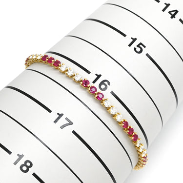 ティファニー Tiffany & Co ビクトリア レッド×イエローゴールド K18YG ブレスレット ルビー ダイア 750 18K YG