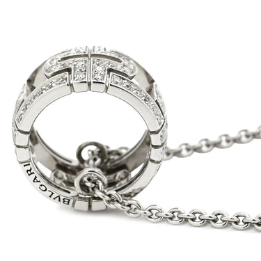 ブルガリ BVLGARI オープンパレンテシ ダイヤ 342165 ホワイトゴールド K18WG ダイヤモンド ネックレス ペンダント 18K 750WG フルパヴェ
