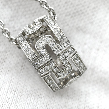 ブルガリ BVLGARI オープンパレンテシ ダイヤ 342165 ホワイトゴールド K18WG ダイヤモンド ネックレス ペンダント 18K 750WG フルパヴェ