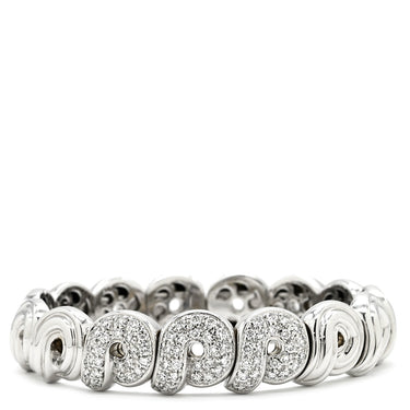 ブシュロン BOUCHERON ダイヤモンド ホワイトゴールド K18WG ダイヤモンド ブレスレット 18K 750 バングル