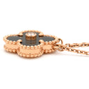 ヴァンクリーフアーペル Van Cleef & Arpels ヴィンテージ アルハンブラ VCARP9T000 グレーXローズゴールド K18PG シルバーオブシディアン ネックレス シルバーオブシディアン 750PG 2023ホリデー ダイヤ