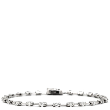 デビアス DE BEERS LINE ラインブレスレット ホワイトゴールド K18WG ダイヤモンド ブレスレット ダイヤモンド