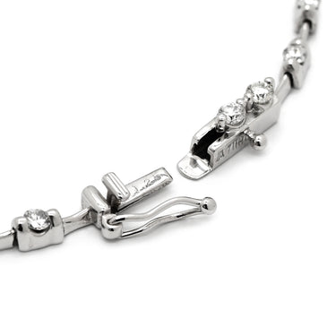 デビアス DE BEERS LINE ラインブレスレット ホワイトゴールド K18WG ダイヤモンド ブレスレット ダイヤモンド