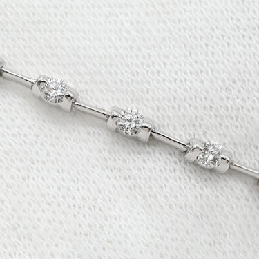 デビアス DE BEERS LINE ラインブレスレット ホワイトゴールド K18WG ダイヤモンド ブレスレット ダイヤモンド