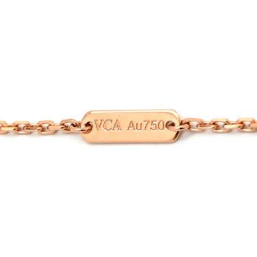 ヴァンクリーフアーペル Van Cleef & Arpels ヴィンテージ アルハンブラ VCARPMOP00 ピンクXローズゴールド K18PG ダイヤモンド ピンクマザーオブパール ネックレス 2025年ホリデー限定 ピンクシェル 1Pダイヤ 18K