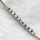 ライン LINE ステーション セミエタニティ テニス ホワイトゴールド K18WG ダイヤモンド ブレスレット ダイヤモンド Au750 18K 18金 ライン バー