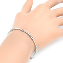ライン LINE ステーション セミエタニティ テニス ホワイトゴールド K18WG ダイヤモンド ブレスレット ダイヤモンド Au750 18K 18金 ライン バー