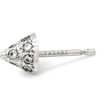 タサキ TASAKI リファインド リベリオン パールホワイト×ホワイトゴールド K18WG ダイヤモンド パール ピアス Au750 18K あこや アコヤ パール 真珠 ダイヤモンド パヴェ