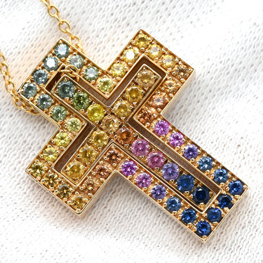 ダミアーニ DAMIANI ベルエポック レインボー 20084310 ピンクゴールドXマルチカラー K18PG サファイア ネックレス 750 18金 サファイヤ ペンダント