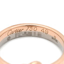 カルティエ Cartier ダブルハート ピンクゴールドXホワイトゴールド K18PG K18WG #49(JP9) リング 指輪 2カラー コンビ 18K 750 PG WG 9号