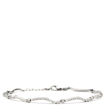 デビアス DE BEERS LINE ラインブレスレット ホワイトゴールド K18WG ダイヤモンド ブレスレット ダイヤモンド デザインブレス