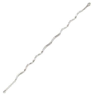 デビアス DE BEERS LINE ラインブレスレット ホワイトゴールド K18WG ダイヤモンド ブレスレット ダイヤモンド デザインブレス