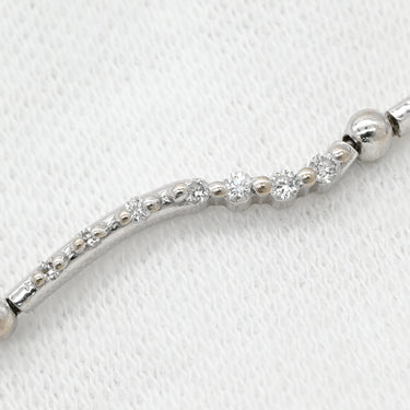 デビアス DE BEERS LINE ラインブレスレット ホワイトゴールド K18WG ダイヤモンド ブレスレット ダイヤモンド デザインブレス
