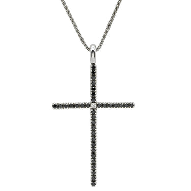 ダミアーニ DAMIANI ミステリークロス ダイヤモンド ブラック×ホワイトゴールド K18WG ダイヤモンド ブラックダイヤモンド ネックレス ブラックダイヤ 十字架 CROSS ペンダント