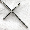 ダミアーニ DAMIANI ミステリークロス ダイヤモンド ブラック×ホワイトゴールド K18WG ダイヤモンド ブラックダイヤモンド ネックレス ブラックダイヤ 十字架 CROSS ペンダント
