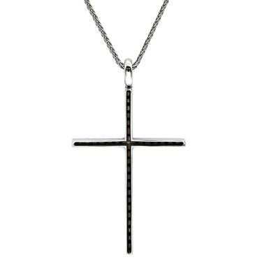 ダミアーニ DAMIANI ミステリークロス ダイヤモンド ブラック×ホワイトゴールド K18WG ダイヤモンド ブラックダイヤモンド ネックレス ブラックダイヤ 十字架 CROSS ペンダント