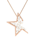 タサキ TASAKI アブストラクト スター パールホワイト×ピンクゴールド K18PG パール ネックレス TASAKI 18K 750 真珠 星 サクラゴールド