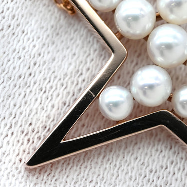 タサキ TASAKI アブストラクト スター パールホワイト×ピンクゴールド K18PG パール ネックレス TASAKI 18K 750 真珠 星 サクラゴールド