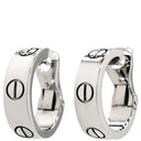 カルティエ Cartier LOVE フープ イヤリング クラシックモデル ホワイトゴールド K18WG ピアス K18 18K 750 WG