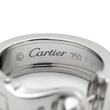 カルティエ Cartier LOVE フープ イヤリング クラシックモデル ホワイトゴールド K18WG ピアス K18 18K 750 WG
