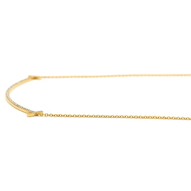 ティファニー Tiffany & Co T スマイル ペンダント ダイヤ ラージ イエローゴールド K18YG ダイヤモンド ネックレス T&Co. T smile K18YG Au750 18K 18金
