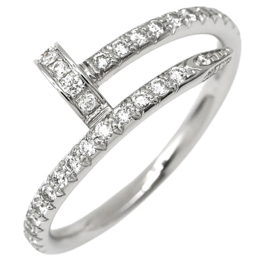 カルティエ Cartier ジュストアンクル SM セミパヴェダイヤ B4231400 ホワイトゴールド K18WG ダイヤモンド #52(JP12) リング 指輪 Au750 18K WG 12号