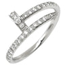 カルティエ Cartier ジュストアンクル SM セミパヴェダイヤ B4231400 ホワイトゴールド K18WG ダイヤモンド #52(JP12) リング 指輪 Au750 18K WG 12号