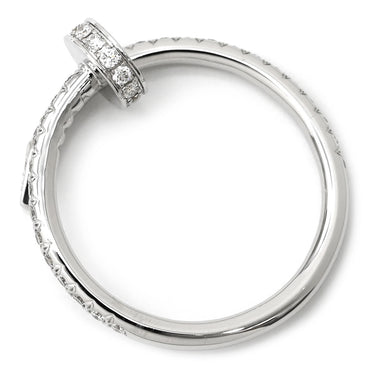 カルティエ Cartier ジュストアンクル SM セミパヴェダイヤ B4231400 ホワイトゴールド K18WG ダイヤモンド #52(JP12) リング 指輪 Au750 18K WG 12号