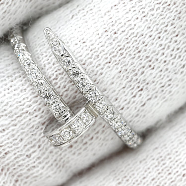 カルティエ Cartier ジュストアンクル SM セミパヴェダイヤ B4231400 ホワイトゴールド K18WG ダイヤモンド #52(JP12) リング 指輪 Au750 18K WG 12号