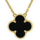 ヴァンクリーフアーペル Van Cleef & Arpels ヴィンテージ アルハンブラ ペンダント VCARA45800 ブラック×イエローゴールド K18YG オニキス ネックレス Au750 18K 黒 オニキス