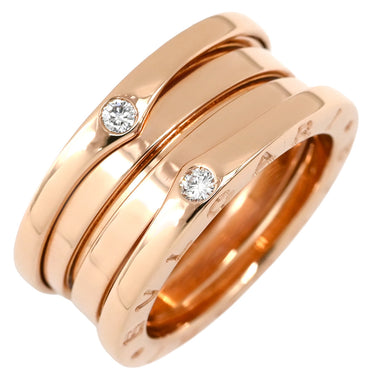 ブルガリ BVLGARI ビーゼロワン B-zero1 3バンド 4Pダイヤ ピンクゴールド K18PG ダイヤモンド #49(JP9) リング 指輪 18K PG Au750 18K 18金 8.5号