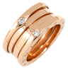 ブルガリ BVLGARI ビーゼロワン B-zero1 3バンド 4Pダイヤ ピンクゴールド K18PG ダイヤモンド #49(JP9) リング 指輪 18K PG Au750 18K 18金 8.5号