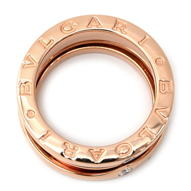 ブルガリ BVLGARI ビーゼロワン B-zero1 3バンド 4Pダイヤ ピンクゴールド K18PG ダイヤモンド #49(JP9) リング 指輪 18K PG Au750 18K 18金 8.5号
