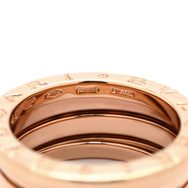 ブルガリ BVLGARI ビーゼロワン B-zero1 3バンド 4Pダイヤ ピンクゴールド K18PG ダイヤモンド #49(JP9) リング 指輪 18K PG Au750 18K 18金 8.5号