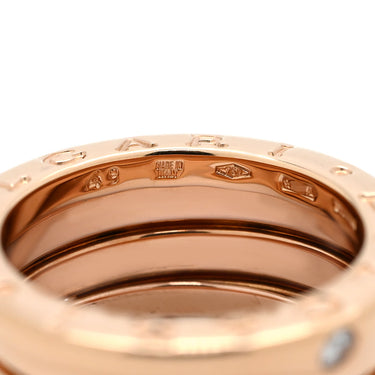 ブルガリ BVLGARI ビーゼロワン B-zero1 3バンド 4Pダイヤ ピンクゴールド K18PG ダイヤモンド #49(JP9) リング 指輪 18K PG Au750 18K 18金 8.5号