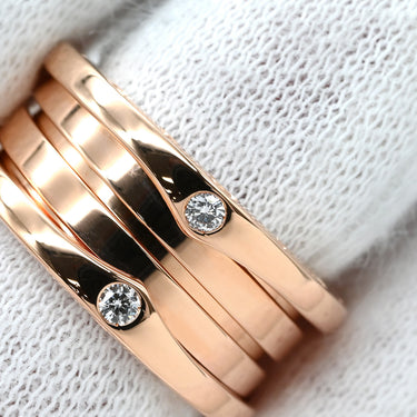 ブルガリ BVLGARI ビーゼロワン B-zero1 3バンド 4Pダイヤ ピンクゴールド K18PG ダイヤモンド #49(JP9) リング 指輪 18K PG Au750 18K 18金 8.5号