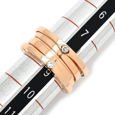 ブルガリ BVLGARI ビーゼロワン B-zero1 3バンド 4Pダイヤ ピンクゴールド K18PG ダイヤモンド #49(JP9) リング 指輪 18K PG Au750 18K 18金 8.5号