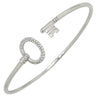 ティファニー Tiffany & Co オーバルキー ワイヤー ダイヤ ホワイトゴールド K18WG ダイヤモンド ブレスレット T&Co. Au750 18K バングル